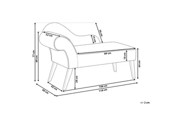 Schäslong Beliani Biarritz Grön, Svart, Högervänd White||Black Left-faced - Møbler - Sofaer - Modulsofaer - Øvrige moduler til modulsofa