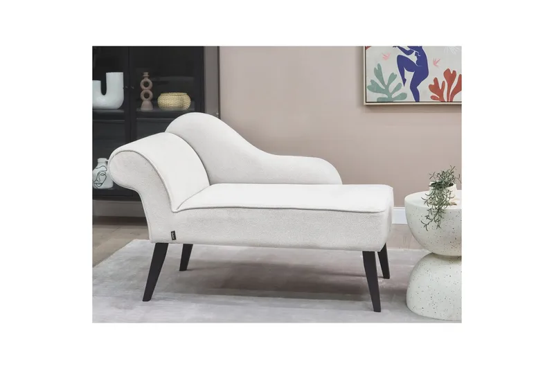 Schäslong Beliani Biarritz Grön, Svart, Högervänd White||Black Left-faced - Møbler - Sofaer - Modulsofaer - Øvrige moduler til modulsofa