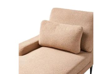 Schäslong Beliani Ewron Beige, svart, Högervänd NO_BRAND Beige||Black Right-faced - Møbler - Sofaer - Modulsofaer - Øvrige moduler til modulsofa