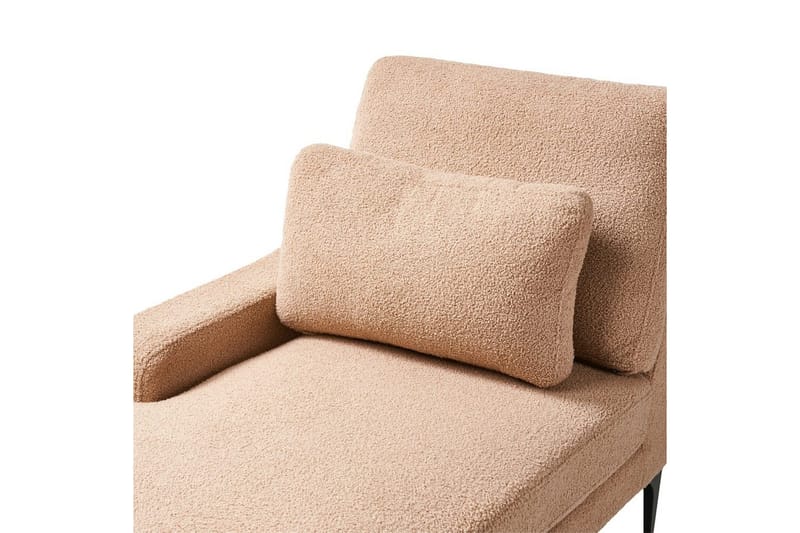 Schäslong Beliani Ewron Beige, svart, Högervänd NO_BRAND Beige||Black Right-faced - Møbler - Sofaer - Modulsofaer - Øvrige moduler til modulsofa