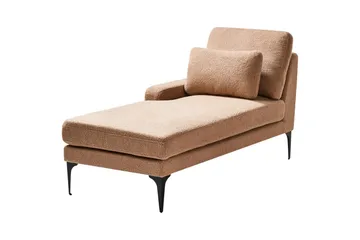 Schäslong Beliani Ewron Beige, svart, Högervänd NO_BRAND Beige||Black Right-faced - Møbler - Sofaer - Modulsofaer - Øvrige moduler til modulsofa
