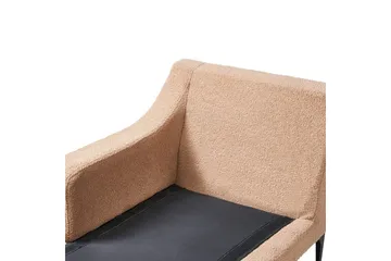 Schäslong Beliani Ewron Beige, svart, Högervänd NO_BRAND Beige||Black Right-faced - Møbler - Sofaer - Modulsofaer - Øvrige moduler til modulsofa