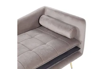 Schäslong Beliani Gonesse Beige, Grå, Guld Beige||Grey||GOLD - Møbler - Sofaer - Modulsofaer - Øvrige moduler til modulsofa