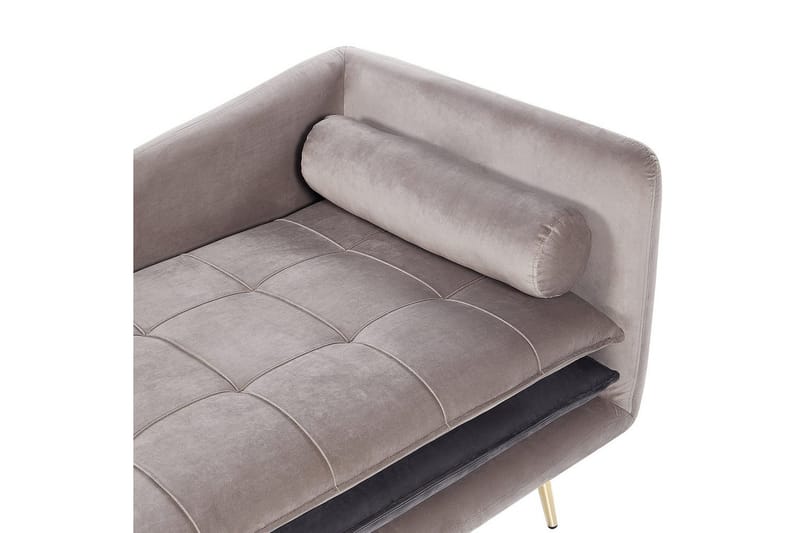 Schäslong Beliani Gonesse Beige, Grå, Guld Beige||Grey||GOLD - Møbler - Sofaer - Modulsofaer - Øvrige moduler til modulsofa