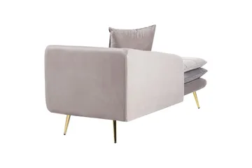 Schäslong Beliani Gonesse Beige, Grå, Guld Beige||Grey||GOLD - Møbler - Sofaer - Modulsofaer - Øvrige moduler til modulsofa