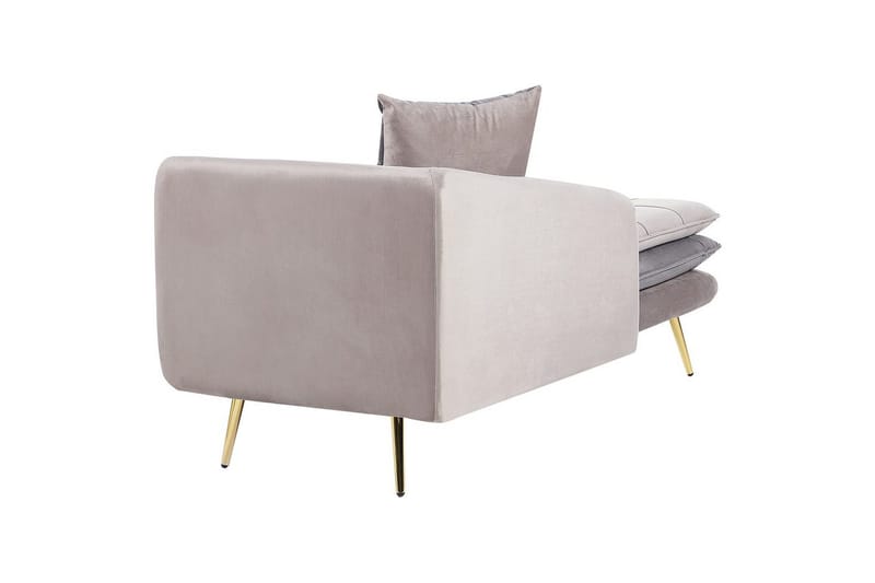 Schäslong Beliani Gonesse Beige, Grå, Guld Beige||Grey||GOLD - Møbler - Sofaer - Modulsofaer - Øvrige moduler til modulsofa