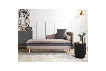 Schäslong Beliani Gonesse Beige, Grå, Guld NO_BRAND Beige||Grey||GOLD - Møbler - Sofaer - Modulsofaer - Øvrige moduler til modulsofa