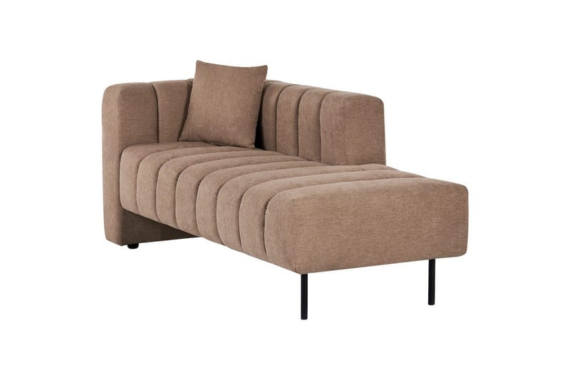 Schäslong Beliani Lannils Brun, Svart, Högervänd Brown||Black Left-faced - Møbler - Sofaer - Modulsofaer - Øvrige moduler til modulsofa