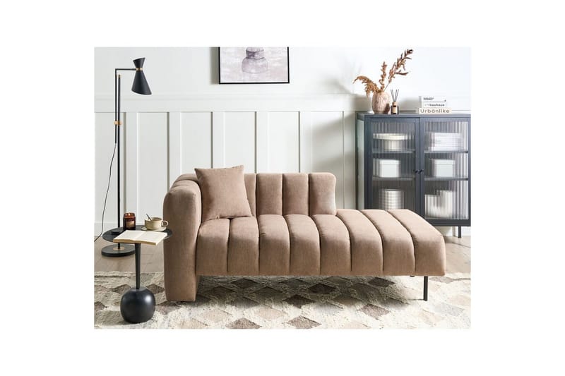 Schäslong Beliani Lannils Brun, Svart, Högervänd Brown||Black Left-faced - Møbler - Sofaer - Modulsofaer - Øvrige moduler til modulsofa