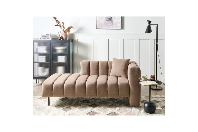 Schäslong Beliani Lannils Brun, Svart, Högervänd Brown||Black Right-faced - Møbler - Sofaer - Modulsofaer - Øvrige moduler til modulsofa