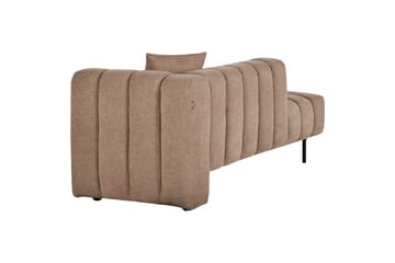 Schäslong Beliani Lannils Brun, Svart, Högervänd Brown||Black Right-faced - Møbler - Sofaer - Modulsofaer - Øvrige moduler til modulsofa