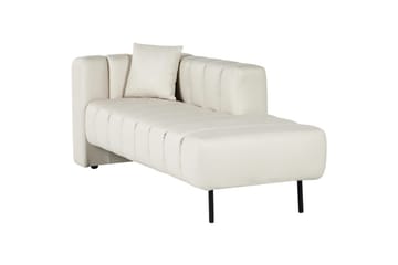 Schäslong Beliani Lannils Brun, Svart, Högervänd NO_BRAND White||Black Left-faced - Møbler - Sofaer - Modulsofaer - Øvrige moduler til modulsofa