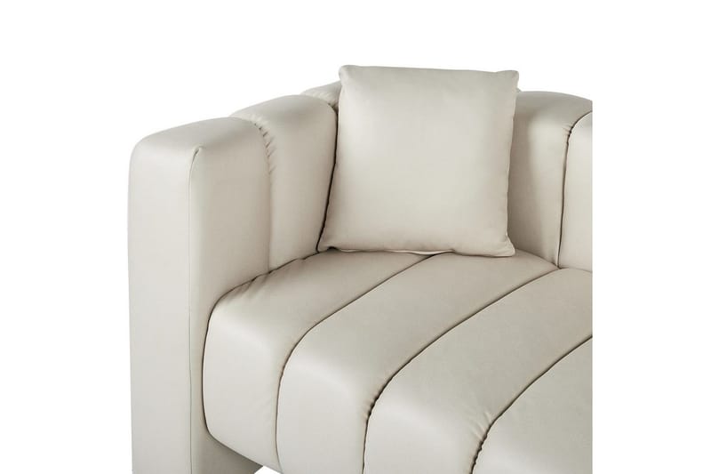 Schäslong Beliani Lannils Brun, Svart, Högervänd NO_BRAND White||Black Left-faced - Møbler - Sofaer - Modulsofaer - Øvrige moduler til modulsofa