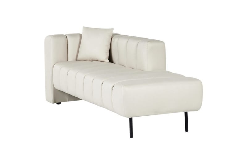 Schäslong Beliani Lannils Brun, Svart, Högervänd White||Black Left-faced - Møbler - Sofaer - Modulsofaer - Øvrige moduler til modulsofa