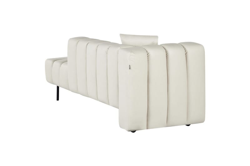 Schäslong Beliani Lannils Brun, Svart, Högervänd White||Black Left-faced - Møbler - Sofaer - Modulsofaer - Øvrige moduler til modulsofa