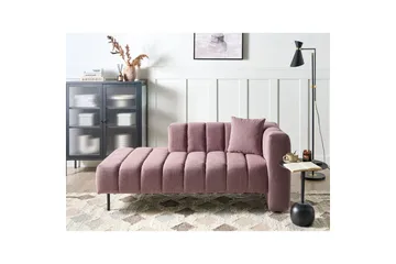 Schäslong Beliani Lannils Brun, Svart, Högervänd Pink Right-faced - Rosa - Møbler - Sofaer - Modulsofaer - Øvrige moduler til modulsofa