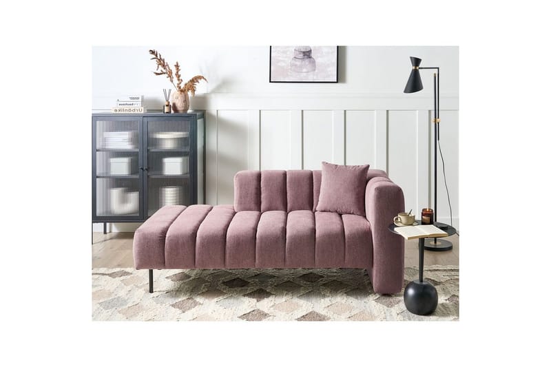 Schäslong Beliani Lannils Brun, Svart, Högervänd Pink Right-faced - Rosa - Møbler - Sofaer - Modulsofaer - Øvrige moduler til modulsofa