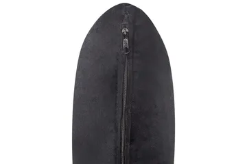 Schäslong Beliani Lattes Grå, mörkt trä, Högervänd Black Left-faced - Møbler - Sofaer - Fløyelssofaer