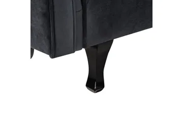 Schäslong Beliani Lattes Grå, mörkt trä, Högervänd Black Left-faced - Møbler - Sofaer - Fløyelssofaer