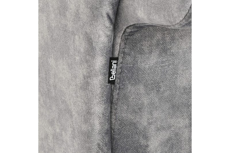 Schäslong Beliani Lattes Grå, mörkt trä, Högervänd Grey Right-faced - Grå - Møbler - Sofaer - Fløyelssofaer