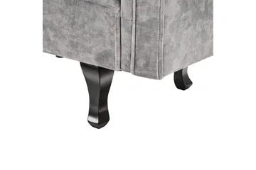 Schäslong Beliani Lattes Grå, mörkt trä, Högervänd Grey Right-faced - Grå - Møbler - Sofaer - Fløyelssofaer