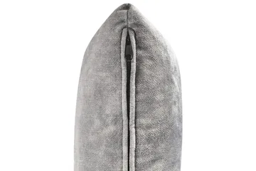 Schäslong Beliani Lattes Grå, mörkt trä, Högervänd Grey Right-faced - Grå - Møbler - Sofaer - Fløyelssofaer