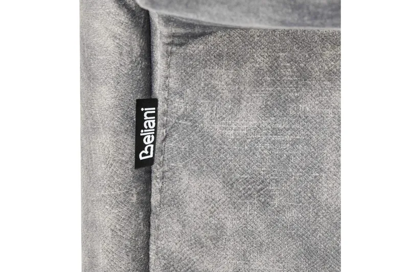 Schäslong Beliani Lattes Grå, mörkt trä, Högervänd Grey Right-faced - Grå - Møbler - Sofaer - Fløyelssofaer