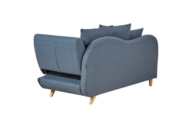 Schäslong Beliani Meri blue||Light colored wood - Møbler - Sofaer - Modulsofaer - Øvrige moduler til modulsofa