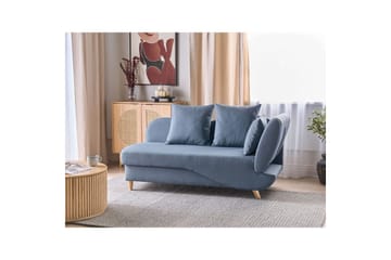 Schäslong Beliani Meri blue||Light colored wood - Møbler - Sofaer - Modulsofaer - Øvrige moduler til modulsofa