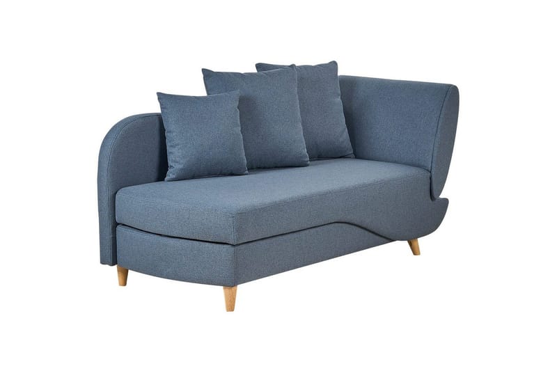 Schäslong Beliani Meri blue||Light colored wood - Møbler - Sofaer - Modulsofaer - Øvrige moduler til modulsofa