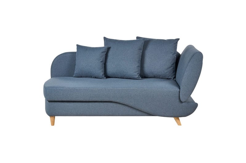 Schäslong Beliani Meri NO_BRAND blue||Light colored wood