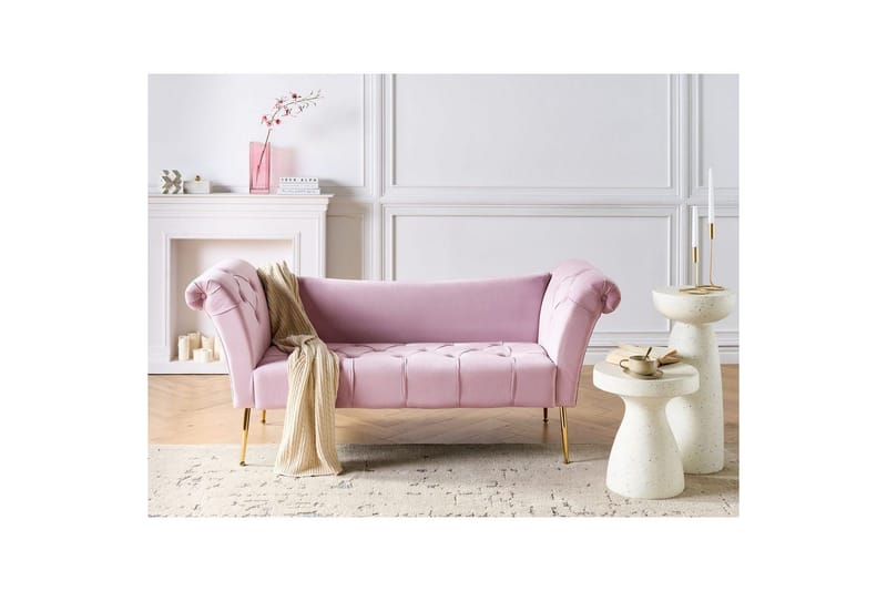 Schäslong Beliani Nantilly NO_BRAND Violet - Møbler - Sofaer - Fløyelssofaer