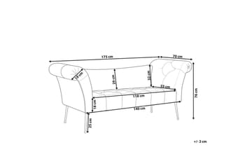 Schäslong Beliani Nantilly Violet - Møbler - Sofaer - Fløyelssofaer