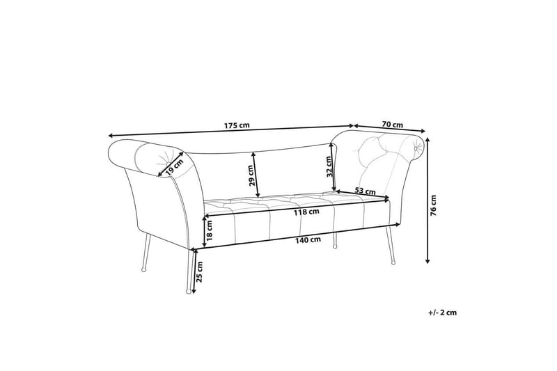 Schäslong Beliani Nantilly Violet - Møbler - Sofaer - Fløyelssofaer