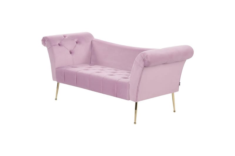 Schäslong Beliani Nantilly Violet - Møbler - Sofaer - Fløyelssofaer