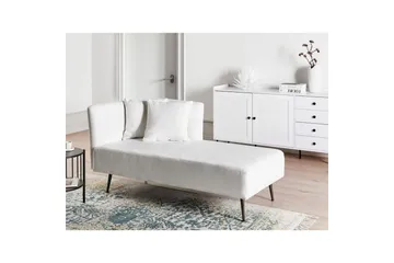Schäslong Beliani Riom Grön, Svart, Högervänd NO_BRAND White||Black Left-faced - Møbler - Sofaer - Modulsofaer - Øvrige moduler til modulsofa