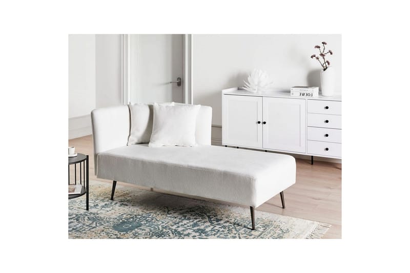 Schäslong Beliani Riom Grön, Svart, Högervänd NO_BRAND White||Black Left-faced - Møbler - Sofaer - Modulsofaer - Øvrige moduler til modulsofa