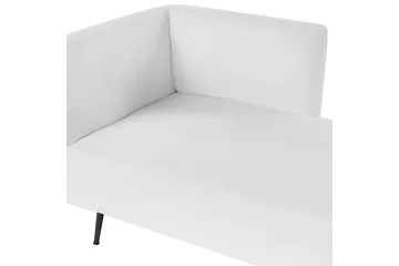 Schäslong Beliani Riom Grön, Svart, Högervänd NO_BRAND White||Black Left-faced - Møbler - Sofaer - Modulsofaer - Øvrige moduler til modulsofa