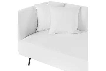 Schäslong Beliani Riom Grön, Svart, Högervänd NO_BRAND White||Black Left-faced - Møbler - Sofaer - Modulsofaer - Øvrige moduler til modulsofa
