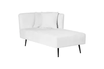 Schäslong Beliani Riom Grön, Svart, Högervänd NO_BRAND White||Black Left-faced - Møbler - Sofaer - Modulsofaer - Øvrige moduler til modulsofa