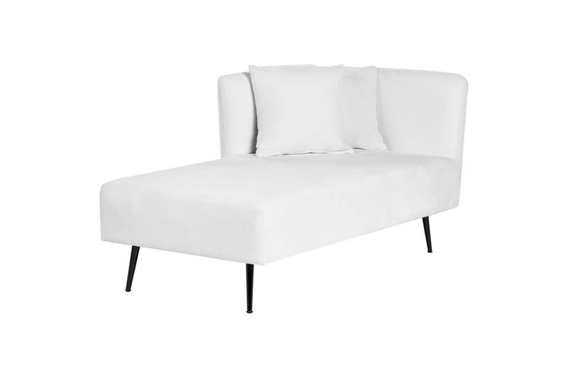 Schäslong Beliani Riom Grön, Svart, Högervänd NO_BRAND White||Black Right-faced - Møbler - Sofaer - Modulsofaer - Øvrige moduler til modulsofa