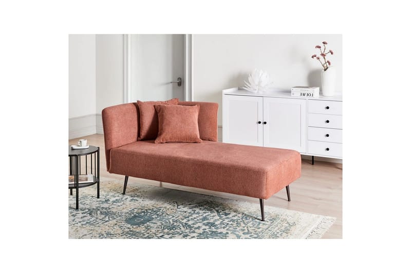 Schäslong Beliani Riom Grön, Svart, Högervänd Red Left-faced - Rød - Møbler - Sofaer - Modulsofaer - Øvrige moduler til modulsofa