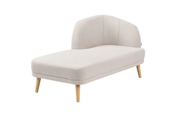 Schäslong Beliani Tanlay Beige, ljust trä, Högervänd Beige||Light colored wood Right-faced - Møbler - Sofaer - Modulsofaer - Øvrige moduler til modulsofa