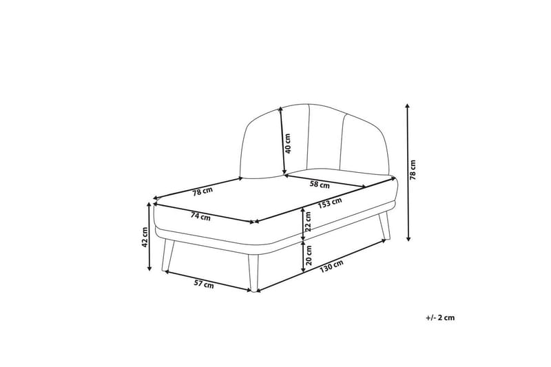Schäslong Beliani Tanlay Beige, ljust trä, Högervänd Brown||Light colored wood Right-faced - Møbler - Sofaer - Modulsofaer - Øvrige moduler til modulsofa