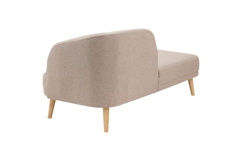 Schäslong Beliani Tanlay Beige, ljust trä, Högervänd Brown||Light colored wood Right-faced - Møbler - Sofaer - Modulsofaer - Øvrige moduler til modulsofa