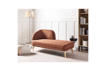 Schäslong Beliani Tanlay Beige, ljust trä, Högervänd Light brown||Light colored wood Left-faced - Møbler - Sofaer - Modulsofaer - Øvrige moduler til modulsofa