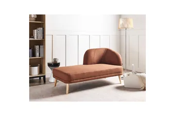 Schäslong Beliani Tanlay Beige, ljust trä, Högervänd Light brown||Light colored wood Right-faced - Møbler - Sofaer - Modulsofaer - Øvrige moduler til modulsofa