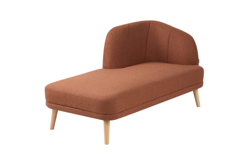 Schäslong Beliani Tanlay Beige, ljust trä, Högervänd Light brown||Light colored wood Right-faced - Møbler - Sofaer - Modulsofaer - Øvrige moduler til modulsofa
