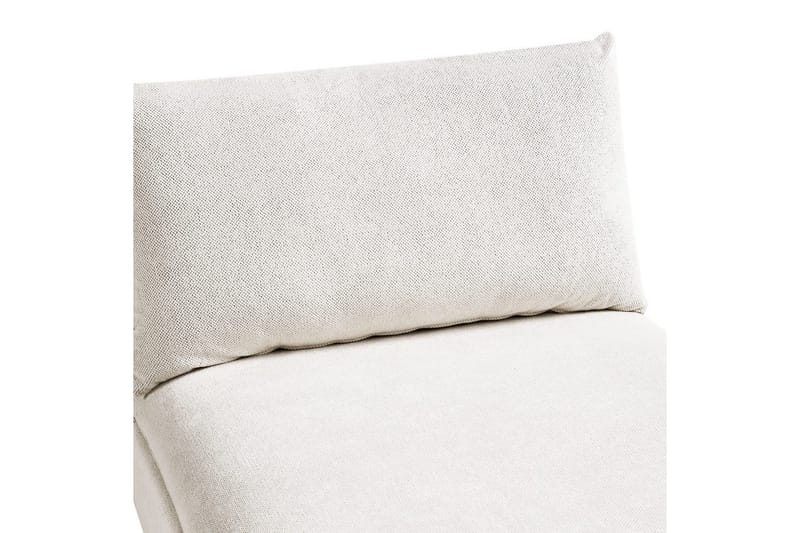 Schäslong Beliani Vizille Beige White - Hvit - Møbler - Sofaer - Modulsofaer - Øvrige moduler til modulsofa