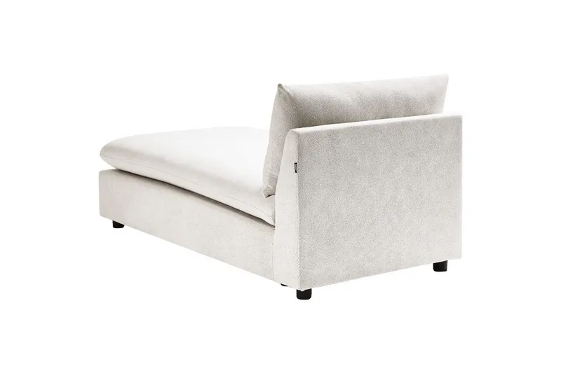 Schäslong Beliani Vizille Beige White - Hvit - Møbler - Sofaer - Modulsofaer - Øvrige moduler til modulsofa